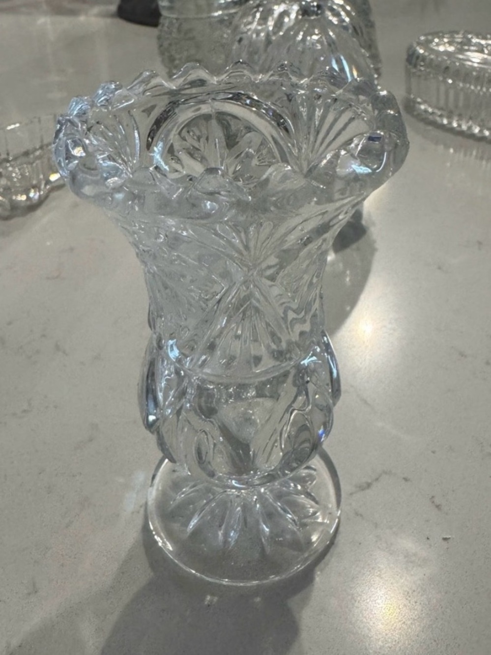 Vintage Crystal Vase made in Yugoslavia